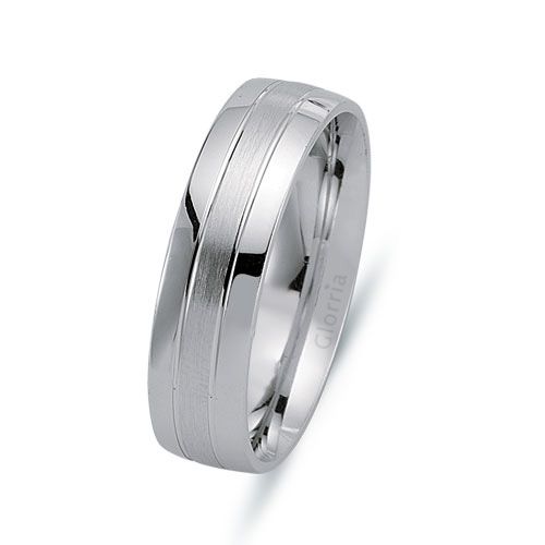 Glorria 925k Sterling Silver 6mm Wedding Rows Glorria 925k Sterling Silver 6mm Wedding Rows