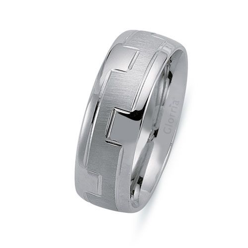 Glorria 925k Sterling Silver 7.5mm Wedding Rows Glorria 925k Sterling Silver 7.5mm Wedding Rows