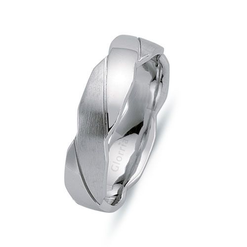 Glorria 925k Sterling Silver 6mm Wedding Rows Glorria 925k Sterling Silver 6mm Wedding Rows