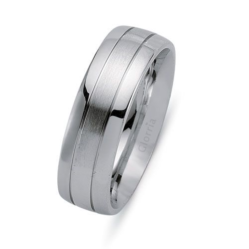 Glorria 925k Sterling Silver 7mm Wedding Rows Glorria 925k Sterling Silver 7mm Wedding Rows