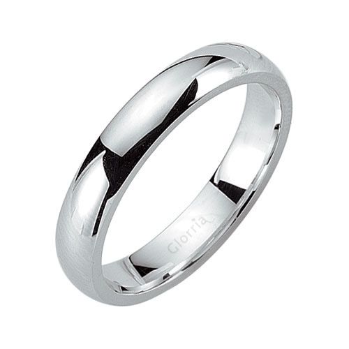 Glorria 925k Sterling Silver 4mm Mens Wedding Ring Glorria 925k Sterling Silver 4mm Mens Wedding Ring
