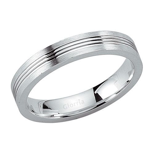 Glorria 925k Sterling Silver 4mm Mens Wedding Ring Glorria 925k Sterling Silver 4mm Mens Wedding Ring