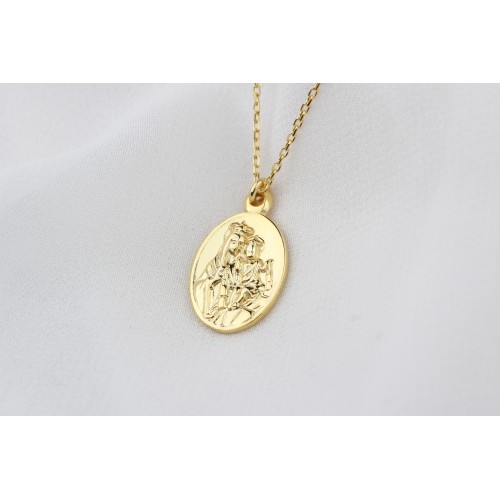 Glorria 925k Sterling Silver Virgin Mary Necklace