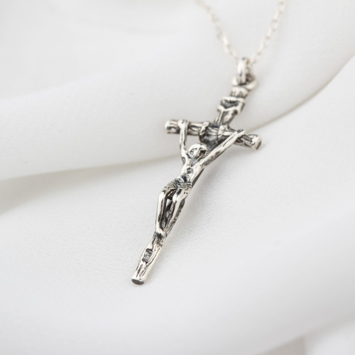 Glorria 925k Sterling Silver Cross Necklace