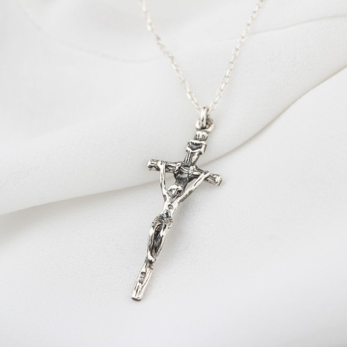 Glorria 925k Sterling Silver Cross Necklace
