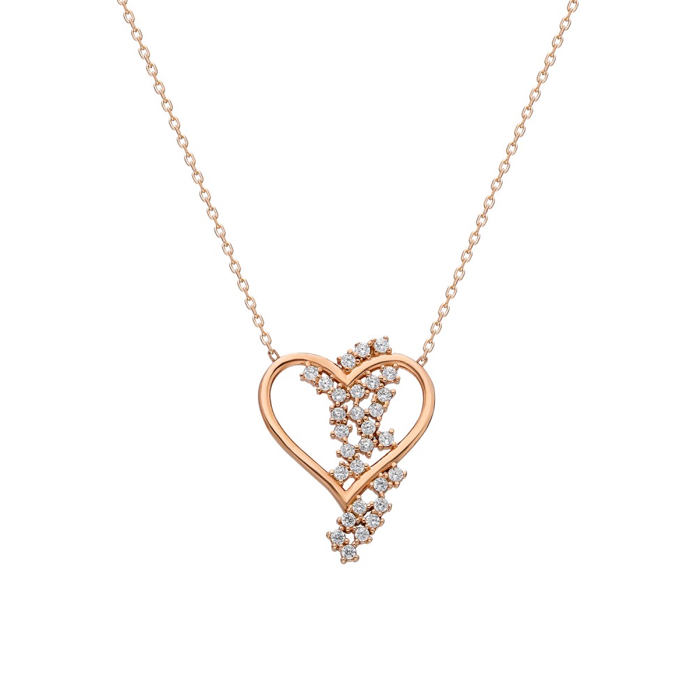 Glorria 925k Sterling Silver Heart Necklace