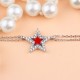 Glorria 925k Sterling Silver Pave Star Bracelet