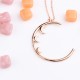 Glorria 925k Sterling Silver Crescent Necklace