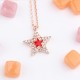 Glorria 925k Sterling Silver Pave Star Necklace