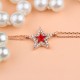 Glorria 925k Sterling Silver Pave Star Bracelet