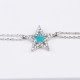 Glorria 925k Sterling Silver Pave Star Bracelet