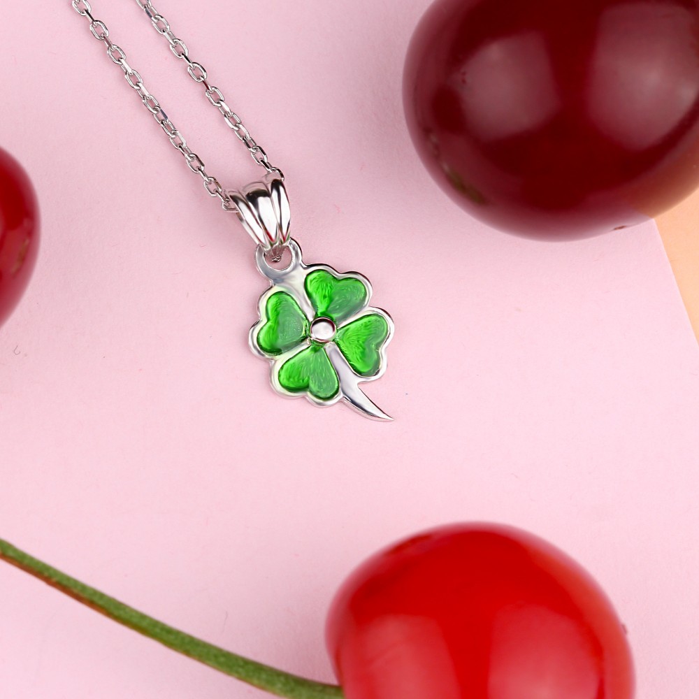 Glorria 925k Sterling Silver Clover Necklace