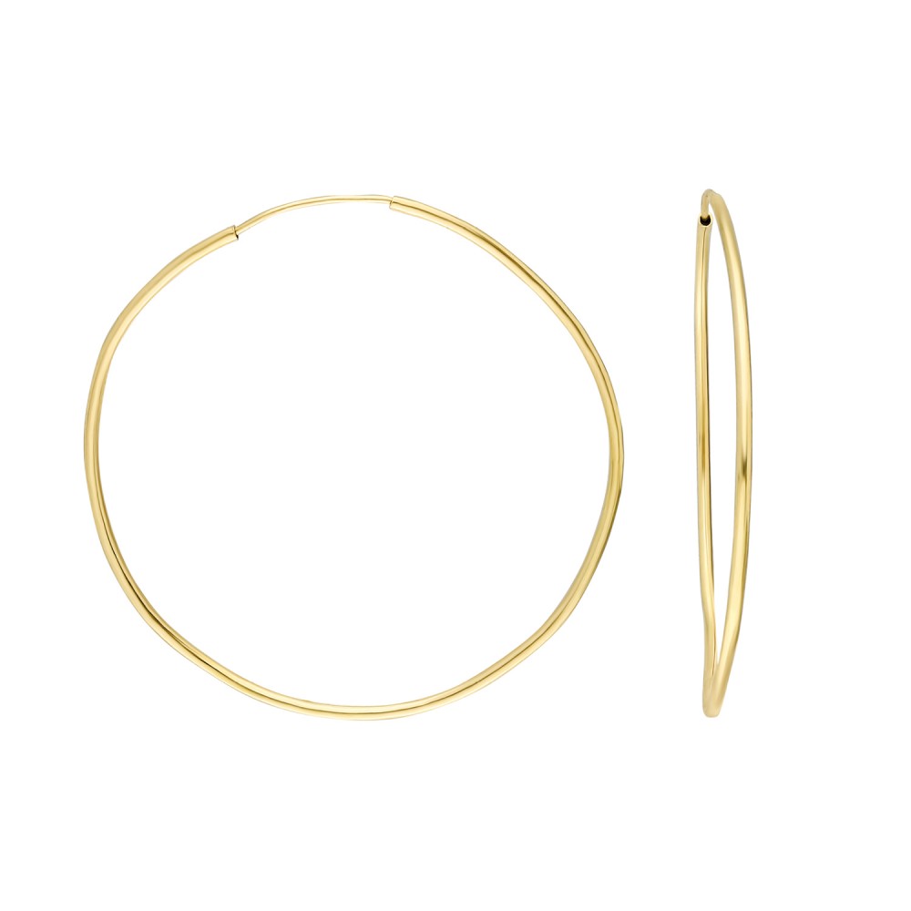 Glorria 14k Solid Gold 4,5 cm Hoop Earrings