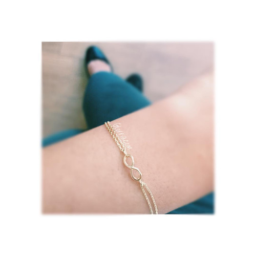 Glorria 14k Solid Gold Infinity Bracelet Glorria 14k Solid Gold Infinity Bracelet