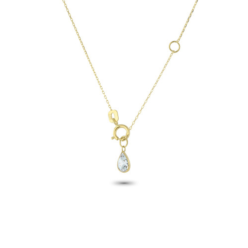 Glorria 14k Solid Gold Angel Necklace