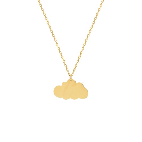 Glorria 14k Solid Gold Cloud Necklace Glorria 14k Solid Gold Cloud Necklace