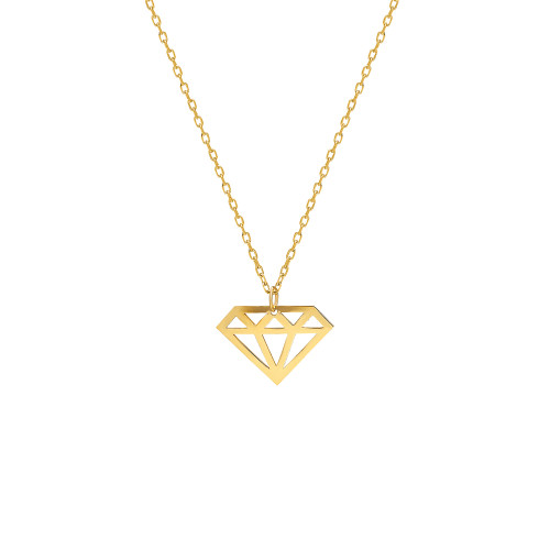 Glorria 14k Solid Gold Diamond Cut Necklace Glorria 14k Solid Gold Diamond Cut Necklace