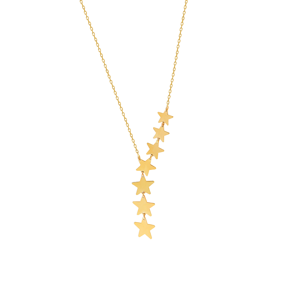 Glorria 14k Solid Gold Star Necklace