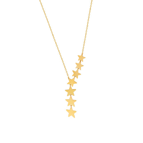 Glorria 14k Solid Gold Star Necklace Glorria 14k Solid Gold Star Necklace
