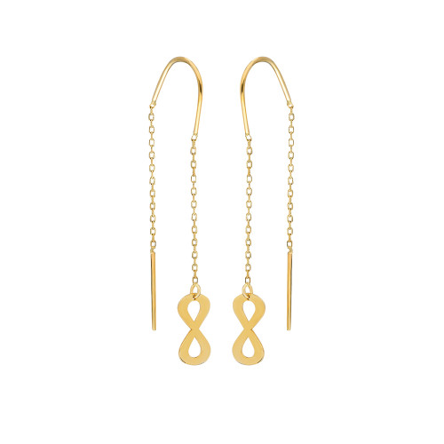 Glorria 14k Solid Gold Infinity Earring Glorria 14k Solid Gold Infinity Earring