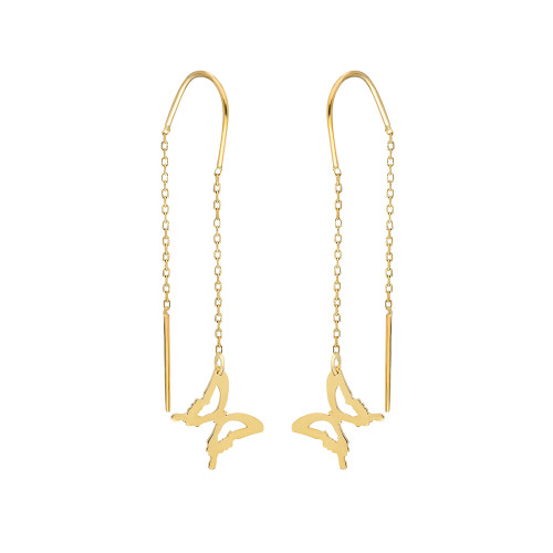 Glorria 14k Solid Gold Butterfly Earring Glorria 14k Solid Gold Butterfly Earring
