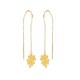Glorria 14k Solid Gold Clover Earring