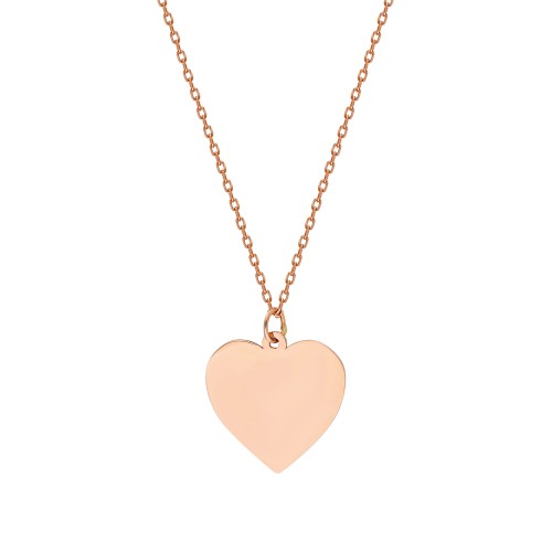 Glorria 14k Solid Gold Heart Necklace Glorria 14k Solid Gold Heart Necklace