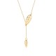 Glorria 14k Solid Gold Leaf Necklace