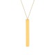 Glorria 14k Solid Gold Line Necklace