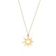 Glorria 14k Solid Gold Sun Necklace