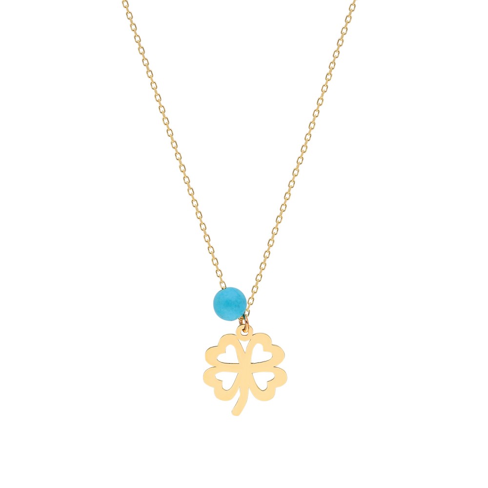 Gelin 14K Yellow Gold 4-Leaf Clover Necklace