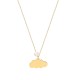 Glorria 14k Solid Gold Pearl Cloud Necklace