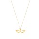 Glorria 14k Solid Gold Pearl Wing Necklace