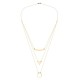 Glorria 14k Solid Gold Three Combine Necklace