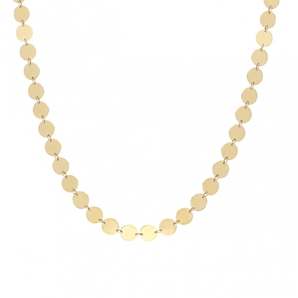 Glorria 14k Solid Gold 50cm Scaled Necklace