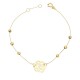 Glorria 14k Solid Gold Dorika Rose Theme Bracelet