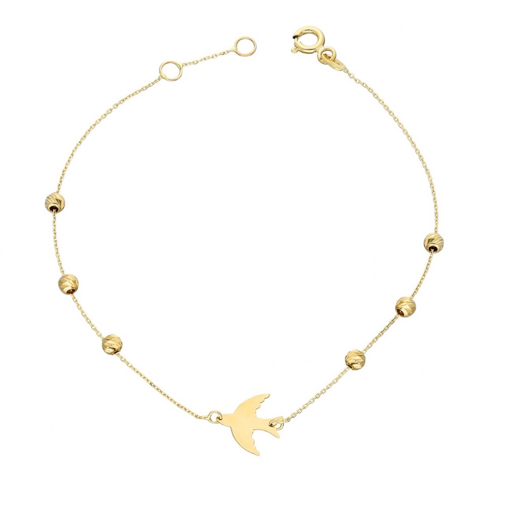 Glorria 14k Solid Gold Dorika Phoenix Bilekik