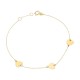 Glorria 14k Solid Gold Heart Bracelet