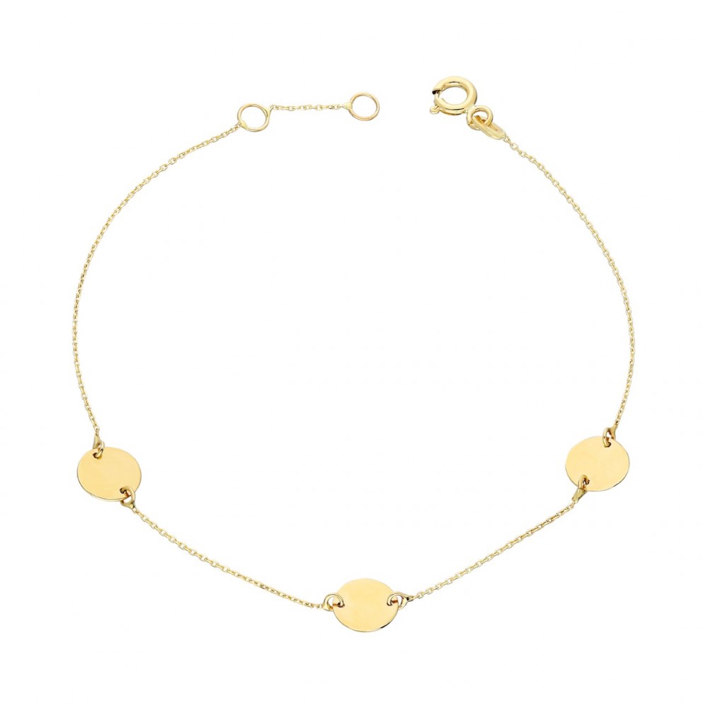 Glorria 14k Solid Gold Plate Bracelet