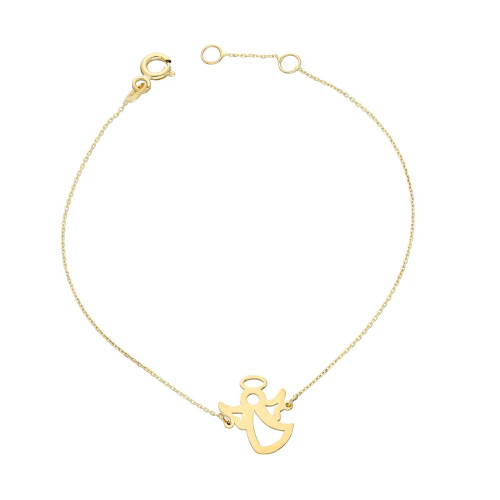 Glorria 14k Solid Gold Angel Bracelet Glorria 14k Solid Gold Angel Bracelet