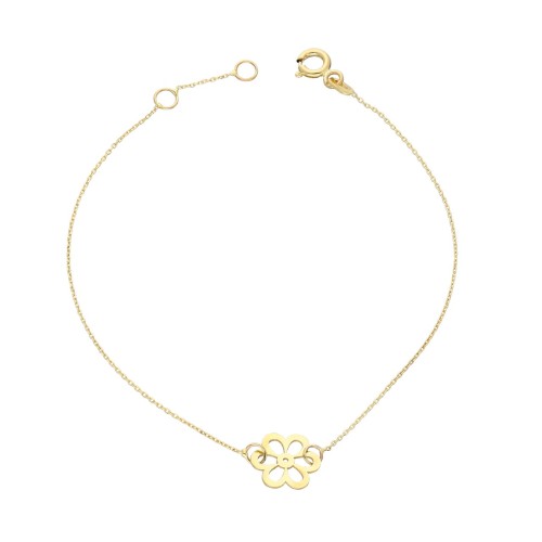 Glorria 14k Solid Gold Daisy Bracelet Glorria 14k Solid Gold Daisy Bracelet
