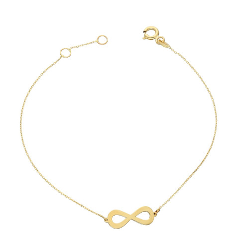 Glorria 14k Solid Gold Infinity Bracelet Glorria 14k Solid Gold Infinity Bracelet