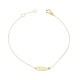 Glorria 14k Solid Gold Leaf Bracelet