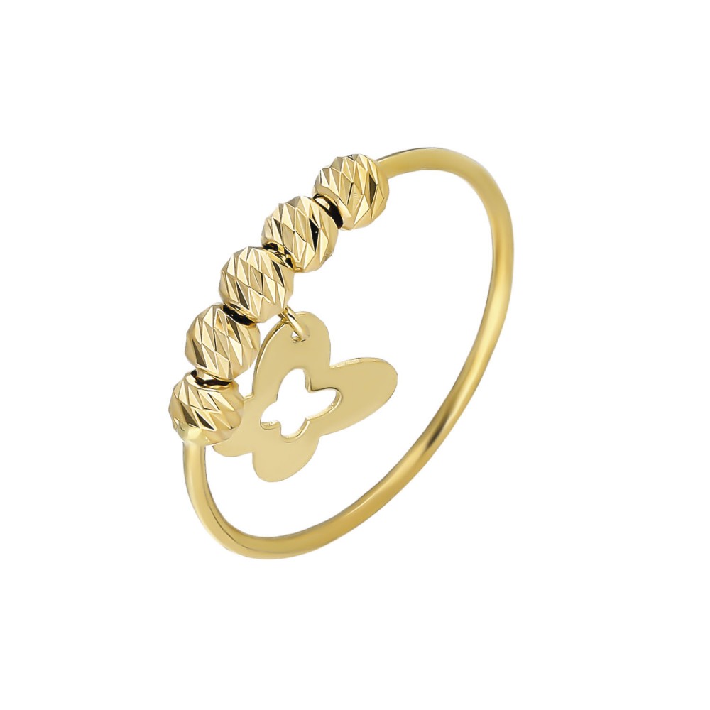 Glorria 14k Solid Gold Dorika Butterfly Ring