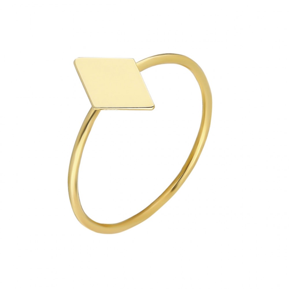 Glorria 14k Solid Gold Geometric Ring