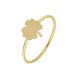 Glorria 14k Solid Gold Clover Ring