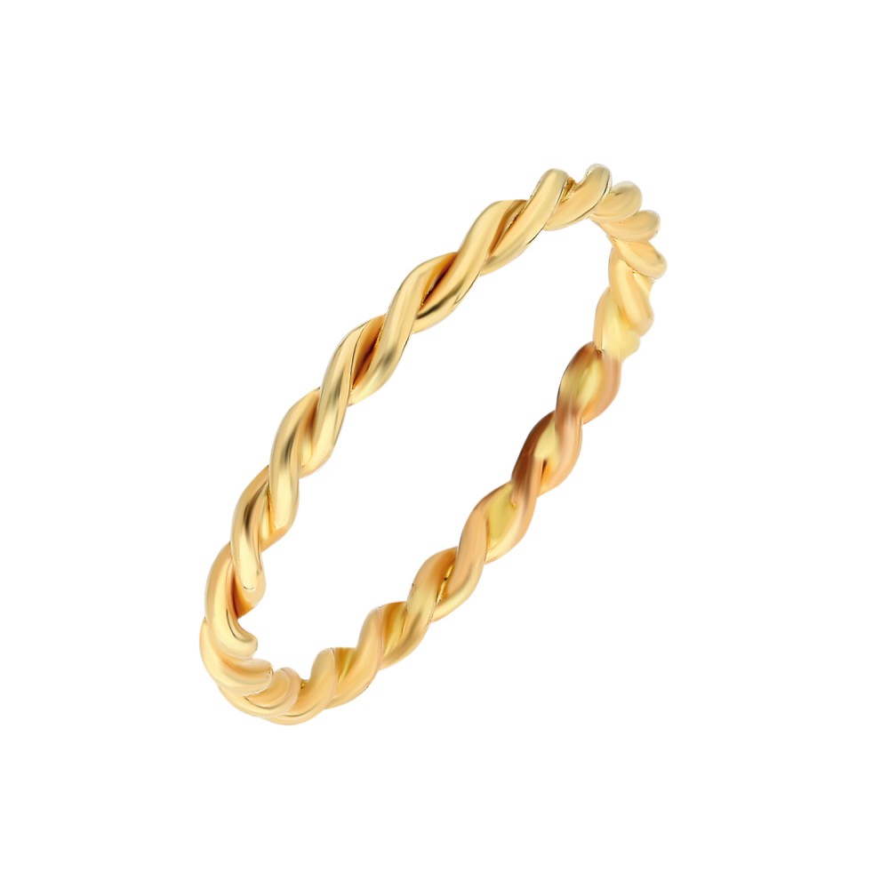 Glorria 14k Solid Gold Twisted Ring