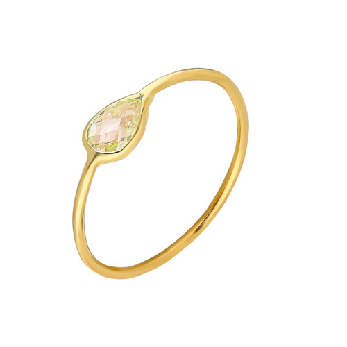 Glorria 14k Solid Gold Yellow Pave Ring Glorria 14k Solid Gold Yellow Pave Ring