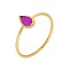 Glorria 14k Solid Gold Purple Pave Drop Ring