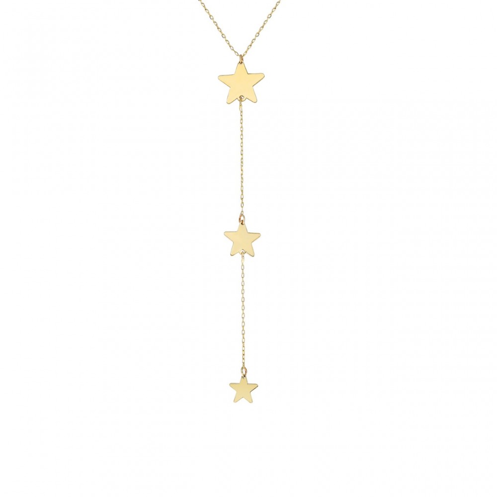 Glorria 14k Solid Gold Star Necklace